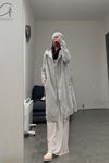 BORIS BIDJAN SABERI hooded jacket ZIPPER3.1 F099 PBBS30 off-white pure cotton